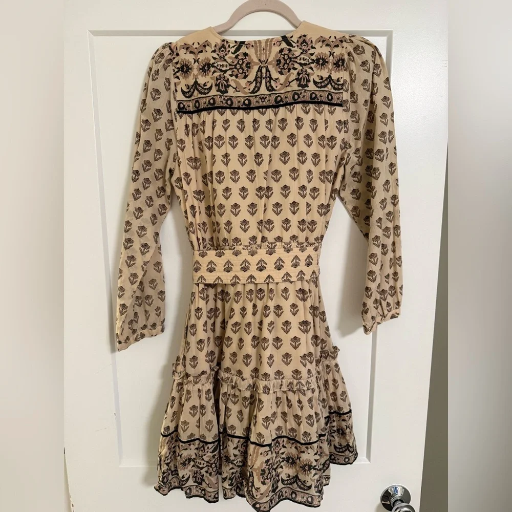 Cleobella Beige Floral Long Sleeve Dress - Picture 2 of 4